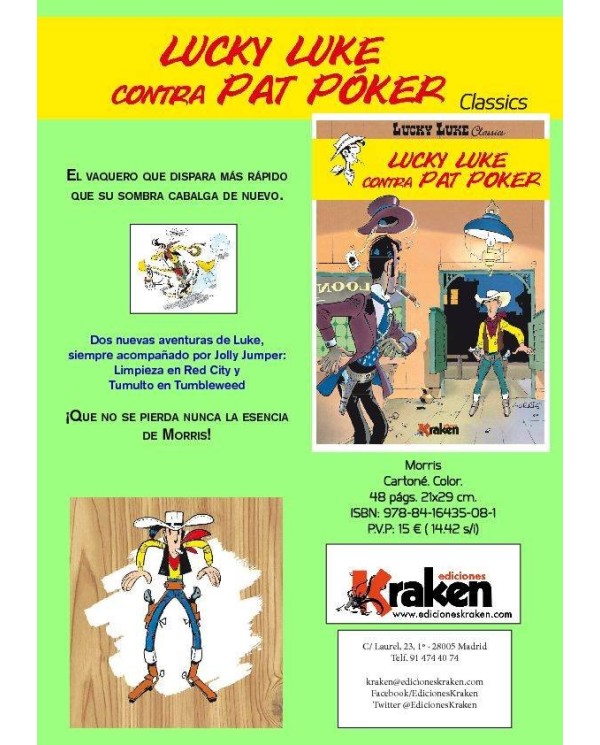 LUCKY LUKE CLASSICS 6 LUCKY LUKE CONTRA PAT POKER