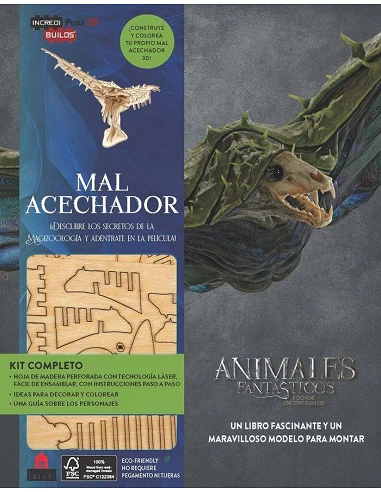 Harry potter INCREDIBUILDS ANIMALES FANTÁSTICOS MAL ACECHADOR