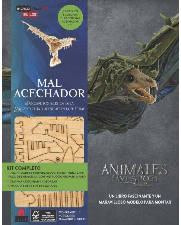 Harry potter INCREDIBUILDS ANIMALES FANTÁSTICOS MAL ACECHADOR