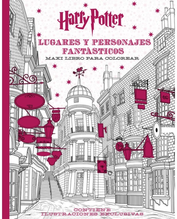 Harry Potter Lugares y Personajes fantasticos Maxi Libro para Colorear