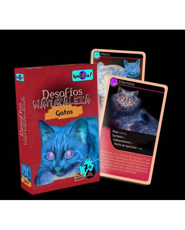 Juego cartas Desafios de la Naturaleza Gatos