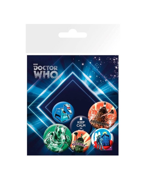 Set chapas retro Doctor Who