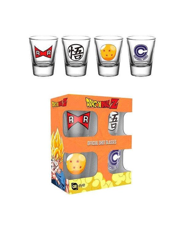 Set 4 vasos chupito Dragon Ball Z