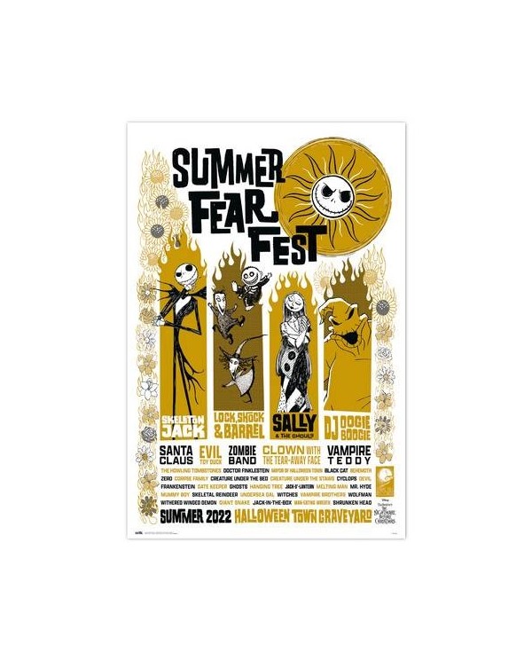 POSTER DISNEY PESADILLA ANTES DE NAVIDAD SUMMER FEAR FEST
