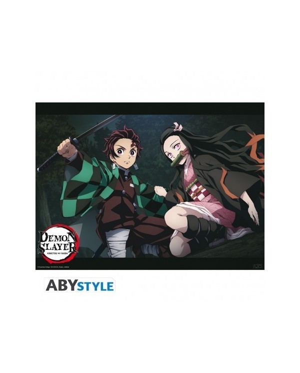 Kimetsu No Yaiba - Poster "Tanjiro and Nezuko Fight Position" (52x3...