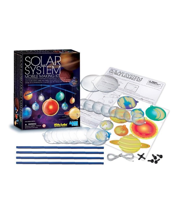 JUEGO 4M KIDZ LABS GLOW SOLAR SYSTEM MOBILE MAKING KIT 4893156032256