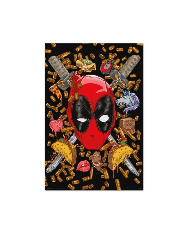 POSTER MARVEL DEADPOOL - BULLETS AND CHIMICHANGAS  8435497295813