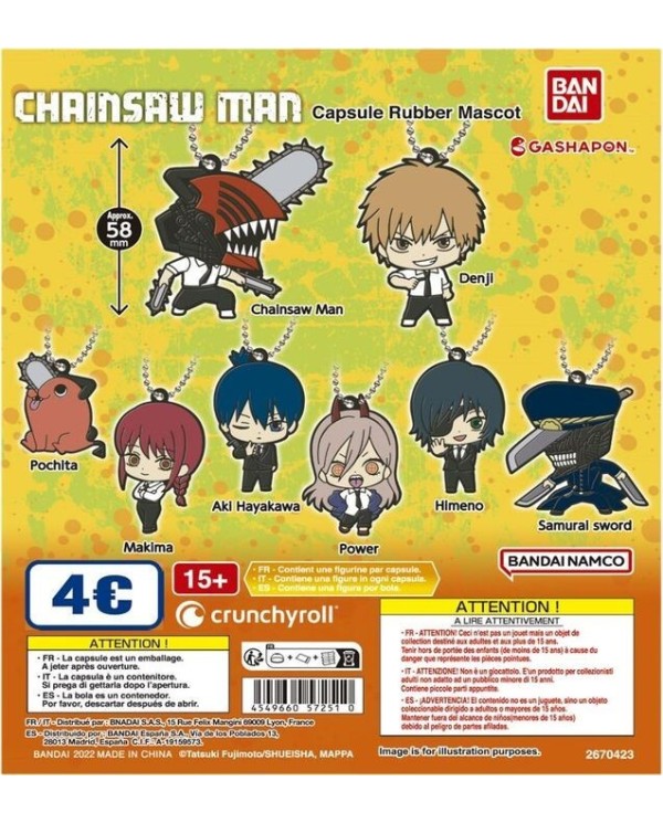 GASHAPON BANDAI CHAINSAWMAN RUBBER MASCOT  4549660572510