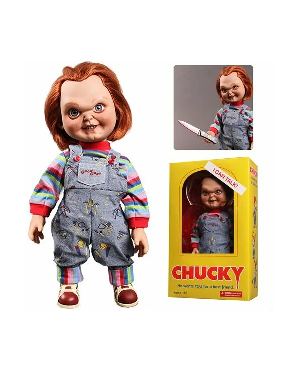 TALKING SNEERING CHUCKY FIG. 38 CM CHILD'S PLAY MDS MEGA SCALE MUÑECO DIABOLICO CHUCKY 0696198780024