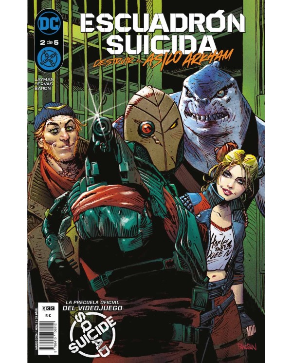 Escuadrón Suicida: Destruir el Asilo Arkham núm. 2 de 5,9788410108912,John Layman/ Jesús Hérvas                                 