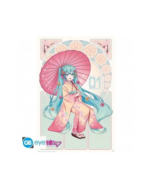 HATSUNE MIKU - Poster Maxi 91.5x61 - Sakura Kimono  3665361142072