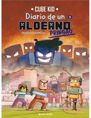 CUBE KID,PLANETA JUNIOR,,9788408290056 ,MINECRAFT DIARIO DE UN ALDEANO PRINGAO COMIC 8