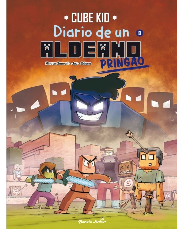 CUBE KID,PLANETA JUNIOR,,9788408290056 ,MINECRAFT DIARIO DE UN ALDEANO PRINGAO COMIC 8