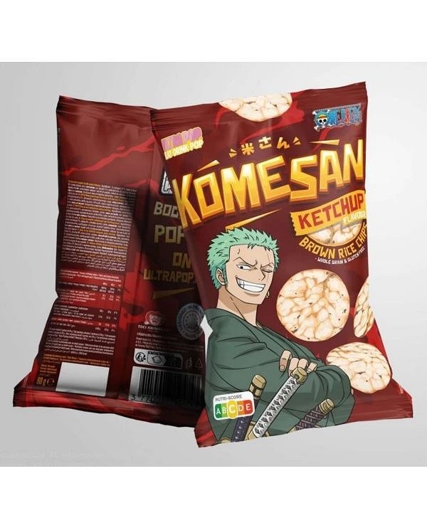 NARUTO CHIPS DE ARROZ CON SABOR A KETCHUP KOMESAN  3770027194743