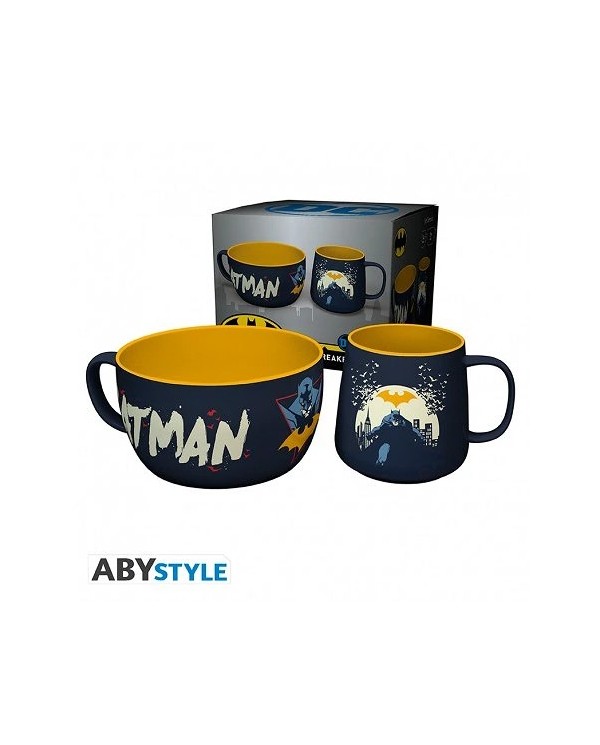 DC COMICS - Set de desayuno taza + bol - Batman Iconic  5028486485086