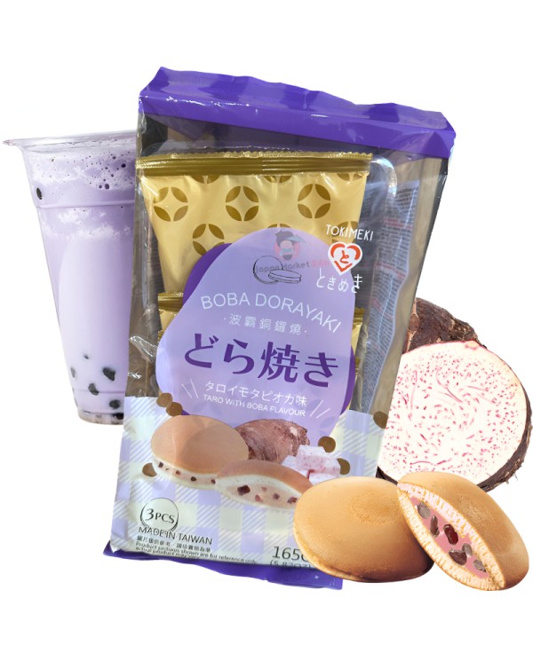 Dorayaki sabor bubble tea de taro Tokimeki 165g 8720812771548