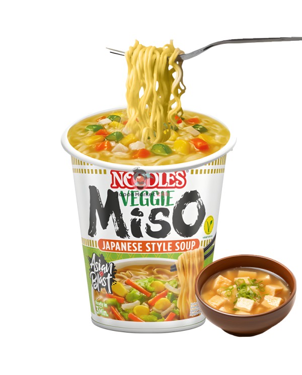 Sopa de Noodles Nissin miso con vegetales 67g 5997523315498