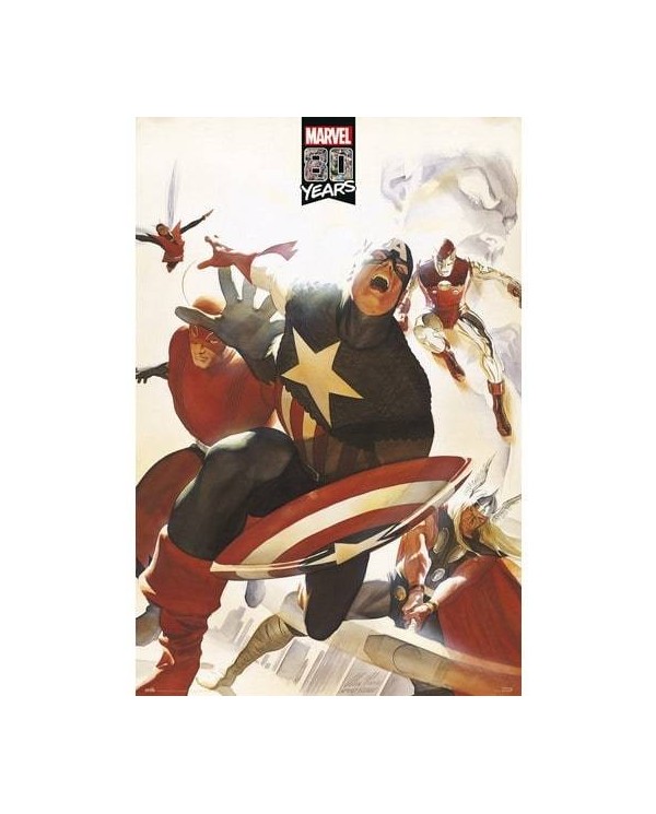 POSTER MARVEL 80 YEARS AVENGERS 8435497230180  7,50 €