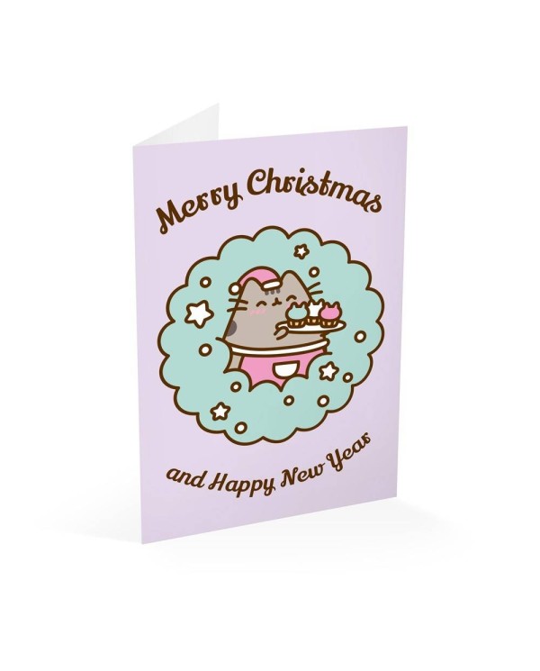 TARJETA FELICITACION PUSHEEN NAVIDAD 1